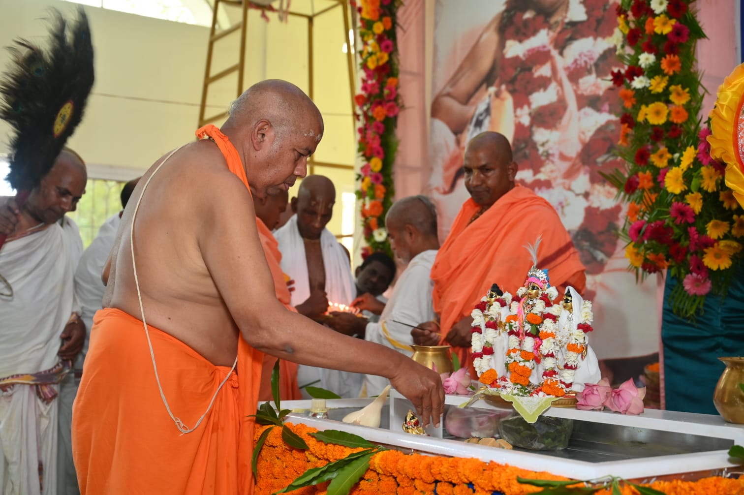 Flower offering seva